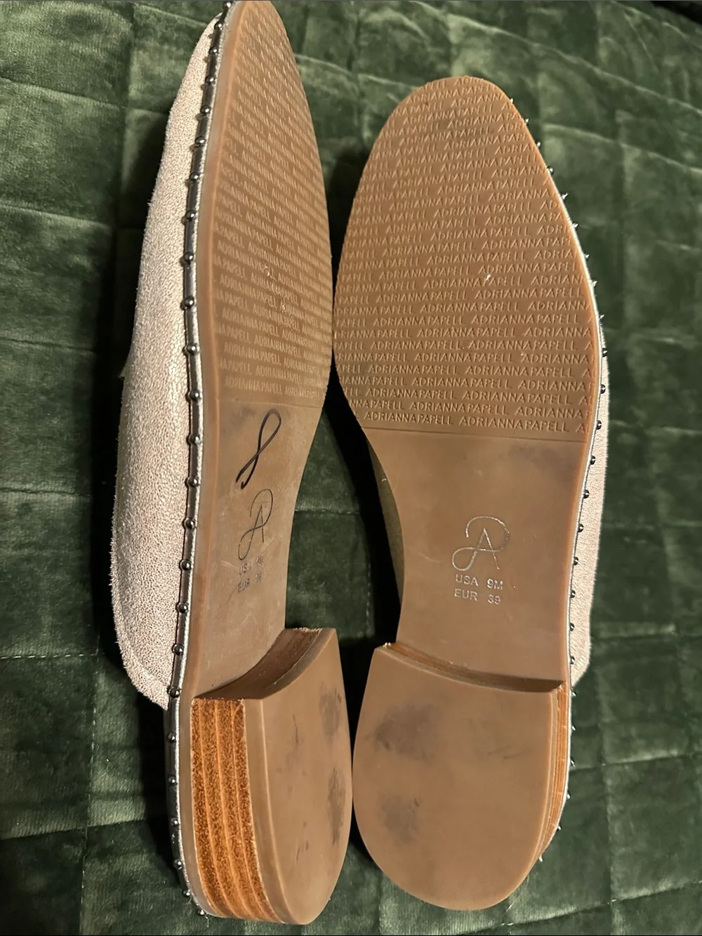 Adrianna Papell Gold Glitter Slip-On Loafers